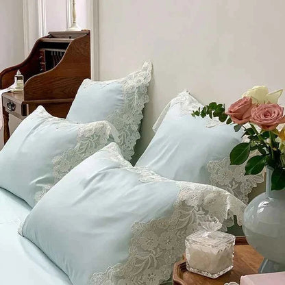 Luxe Lace Cotton Bedding Set - WhisperLinens