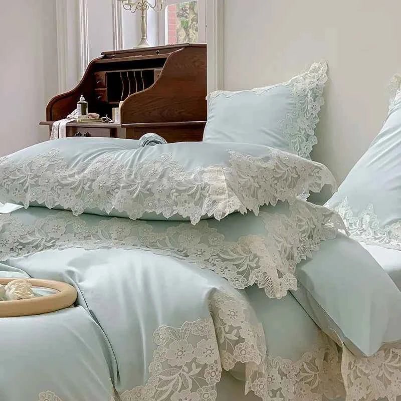 Luxe Lace Cotton Bedding Set - WhisperLinens