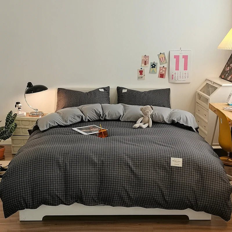 Mini Grid Bedding Collection - WhisperLinens