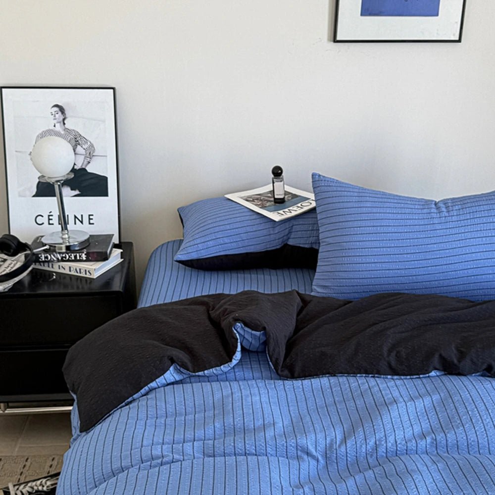 Monochrome Stripe Bedding Collection - WhisperLinens