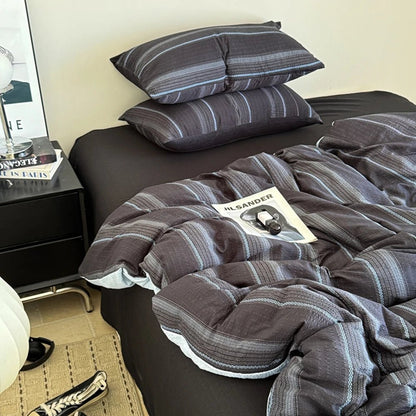 Monochrome Stripe Bedding Collection - WhisperLinens
