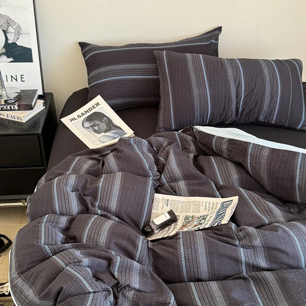 Monochrome Stripe Bedding Collection - WhisperLinens