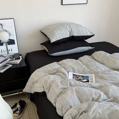 Monochrome Stripe Bedding Collection - WhisperLinens