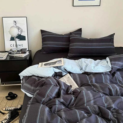 Monochrome Stripe Bedding Collection - WhisperLinens