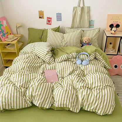Puffy Stripe Bedding Collection - WhisperLinens