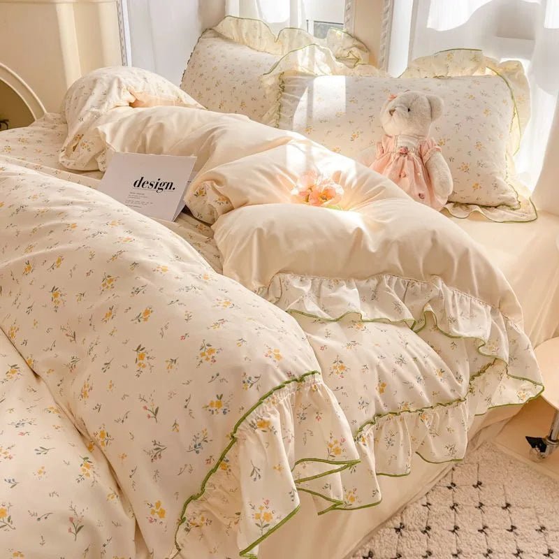 Rose Cottage Floral Ruffle Bedding Collection - WhisperLinens