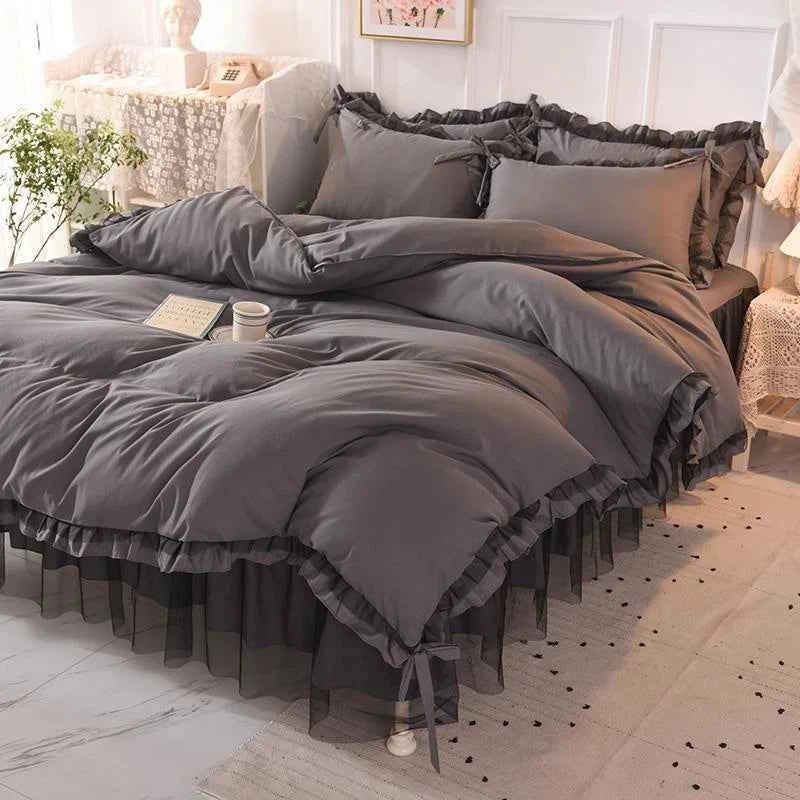 Ruffled Elegance Bedding Set - WhisperLinens