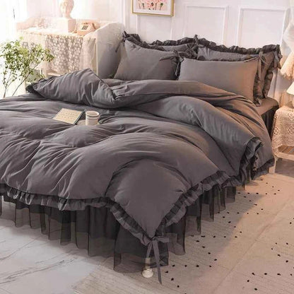 Ruffled Elegance Bedding Set - WhisperLinens