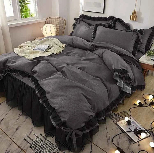 Ruffled Elegance Bedding Set - WhisperLinens
