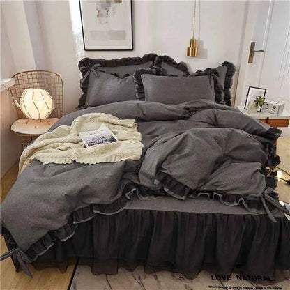 Ruffled Elegance Bedding Set - WhisperLinens