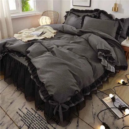 Ruffled Elegance Bedding Set - WhisperLinens