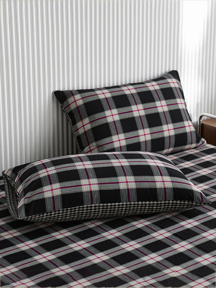 Scottish Plaid Cotton Pillowcase Set - WhisperLinens