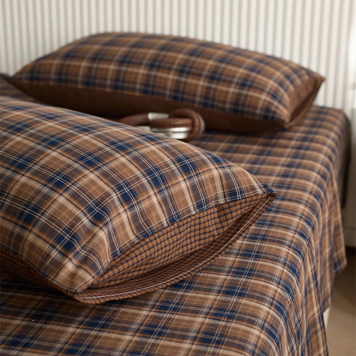 Scottish Plaid Cotton Pillowcase Set - WhisperLinens