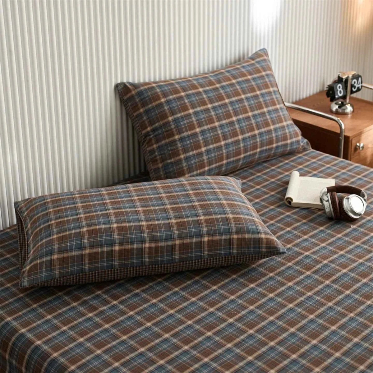 Scottish Plaid Cotton Pillowcase Set - WhisperLinens