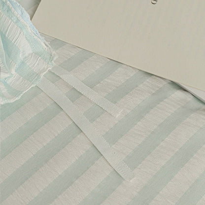 Sky Blue - Seaside Seersucker Cotton Bedding Collection - WhisperLinens