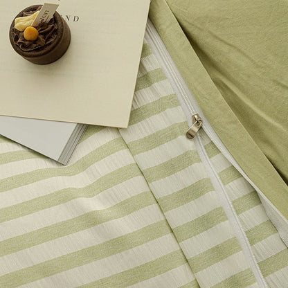 Sage Green - Seaside Seersucker Cotton Bedding Collection - WhisperLinens