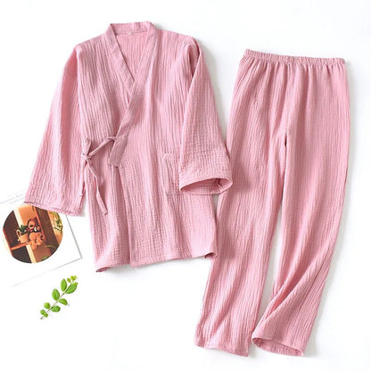 Soft Breeze Kimono Pajama Set - WhisperLinens