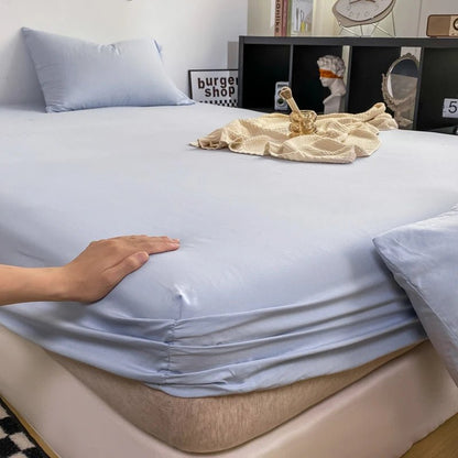 Solid Cotton Fitted Bed Sheets - WhisperLinens