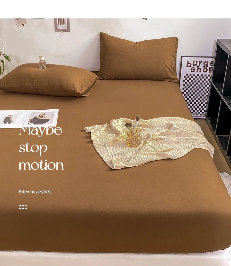 Solid Cotton Fitted Bed Sheets - WhisperLinens