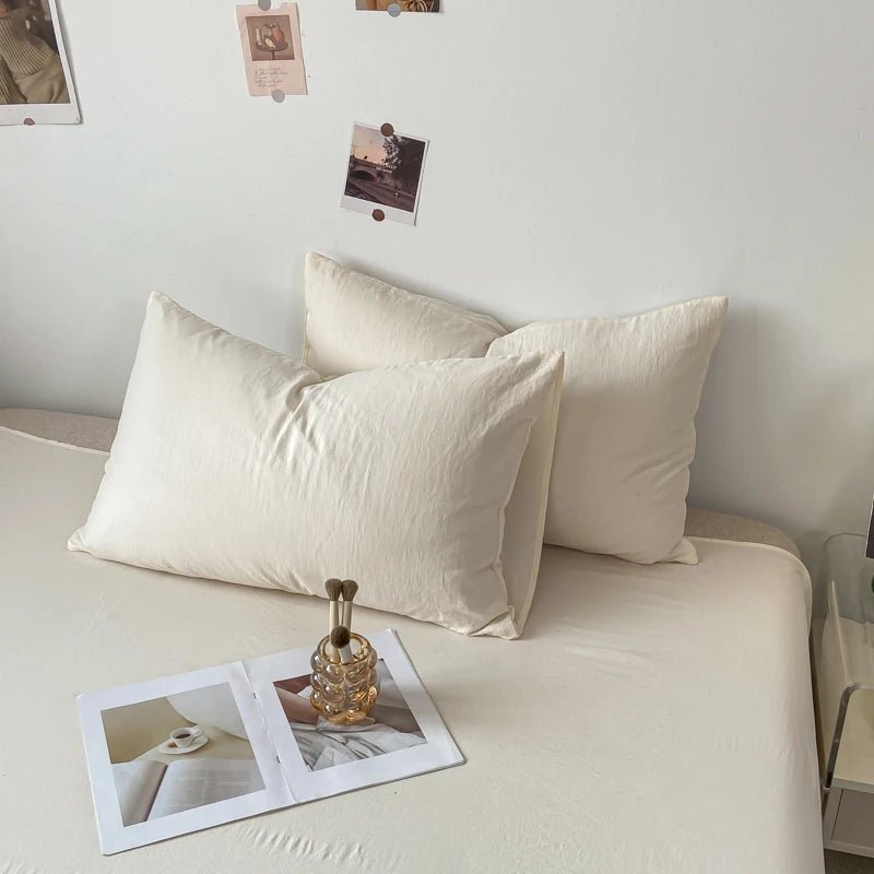 Solid Cotton Pillowcase Sets - WhisperLinens