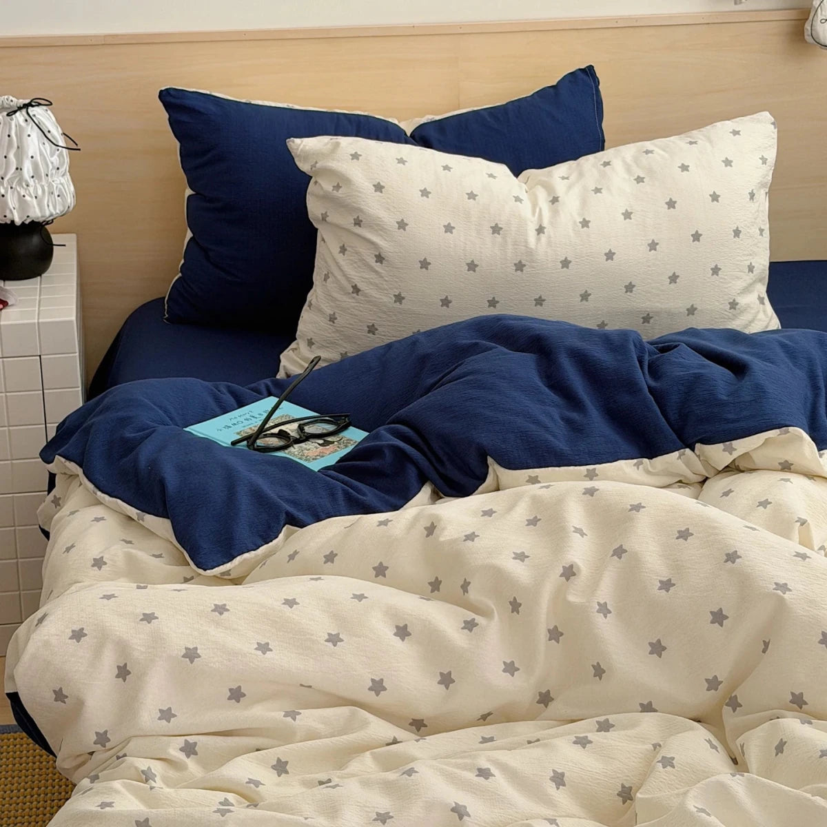 Starry Night Star Print Bedding Collection - WhisperLinens
