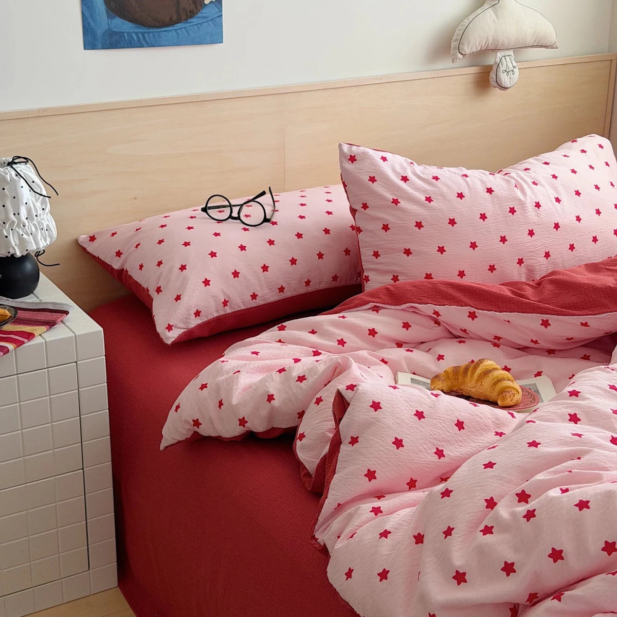 Starry Night Star Print Bedding Collection - WhisperLinens