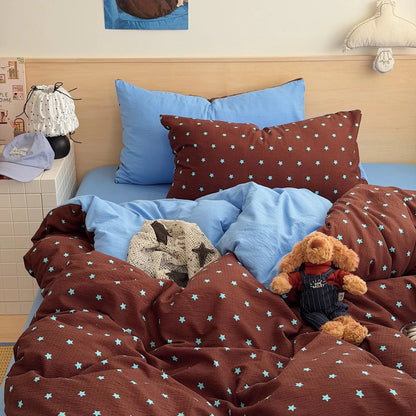 Starry Night Star Print Bedding Collection - WhisperLinens