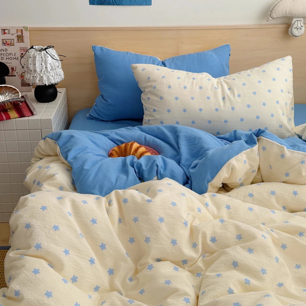 Starry Night Star Print Bedding Collection - WhisperLinens