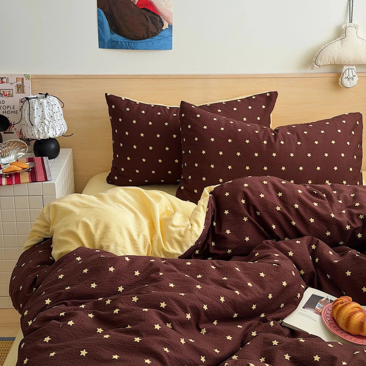 Starry Night Star Print Bedding Collection - WhisperLinens
