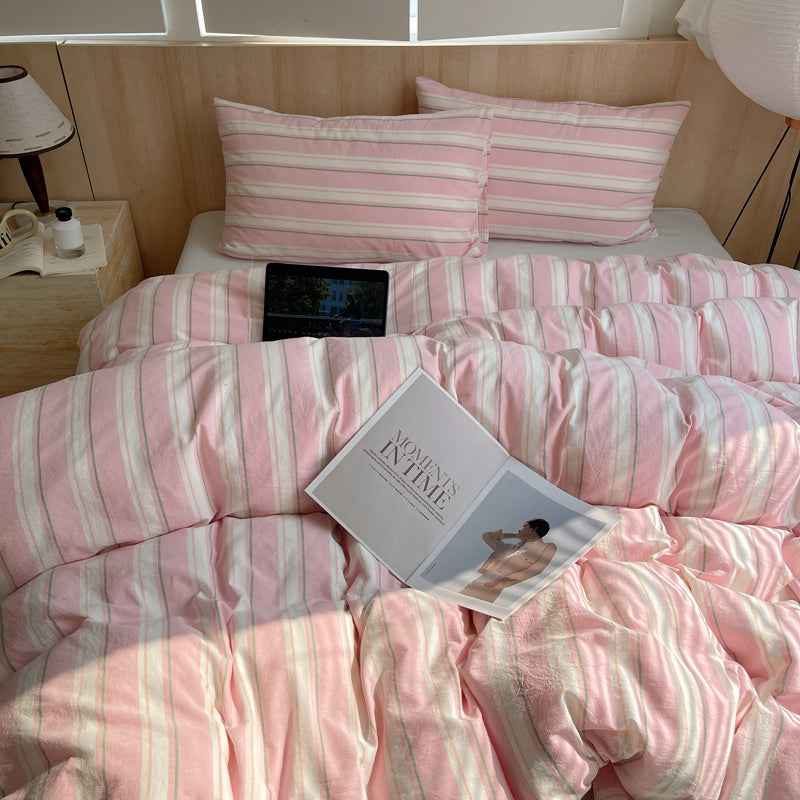Stripe Serenity Cotton Duvet Covers - WhisperLinens