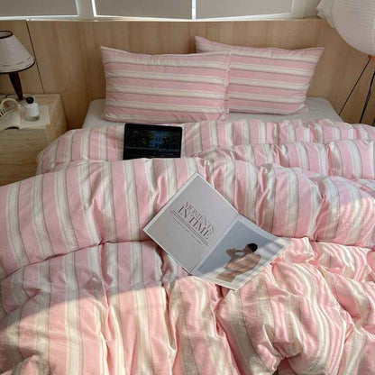 Stripe Serenity Cotton Duvet Covers - WhisperLinens
