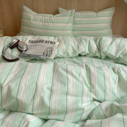 Stripe Serenity Cotton Duvet Covers - WhisperLinens