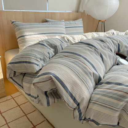 Stripe Serenity Cotton Duvet Covers - WhisperLinens