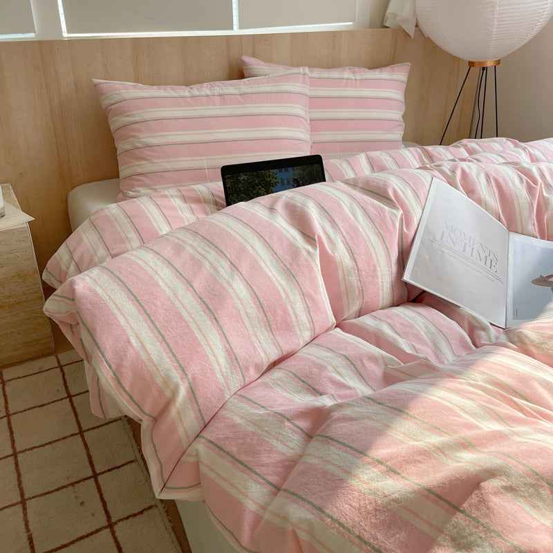 Stripe Serenity Cotton Duvet Covers - WhisperLinens