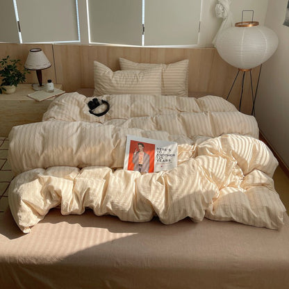 Stripe Serenity Cotton Duvet Covers - WhisperLinens