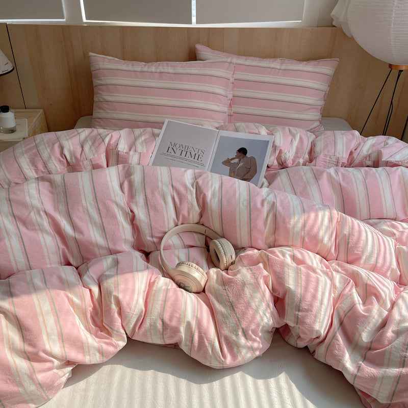 Stripe Serenity Cotton Duvet Covers - WhisperLinens