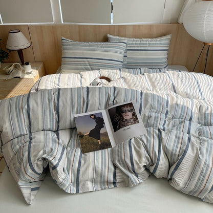 Stripe Serenity Cotton Duvet Covers - WhisperLinens