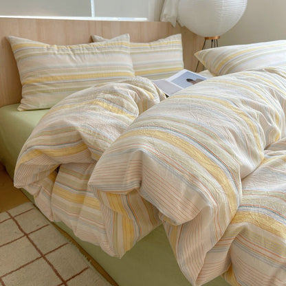 Stripe Serenity Cotton Duvet Covers - WhisperLinens