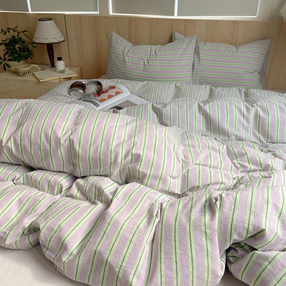 Stripe Serenity Cotton Duvet Covers - WhisperLinens
