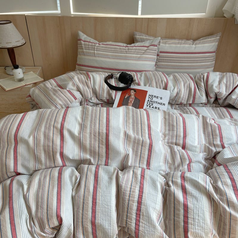 Stripe Serenity Cotton Duvet Covers - WhisperLinens