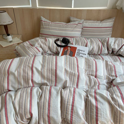 Stripe Serenity Cotton Duvet Covers - WhisperLinens