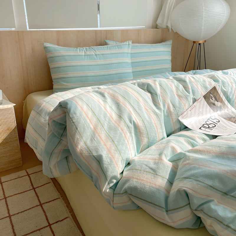 Stripe Serenity Cotton Duvet Covers - WhisperLinens
