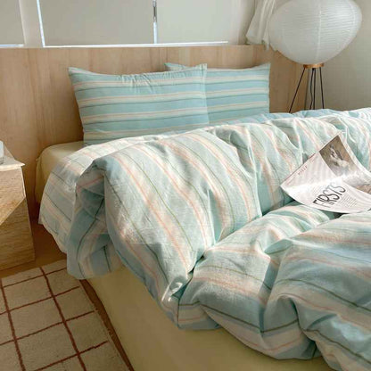 Stripe Serenity Cotton Duvet Covers - WhisperLinens