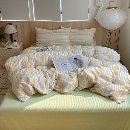 Stripe Serenity Cotton Duvet Covers - WhisperLinens