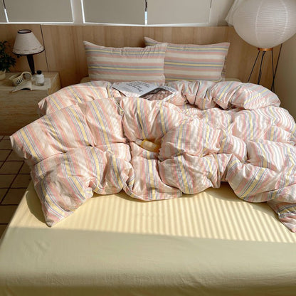 Stripe Serenity Cotton Duvet Covers - WhisperLinens