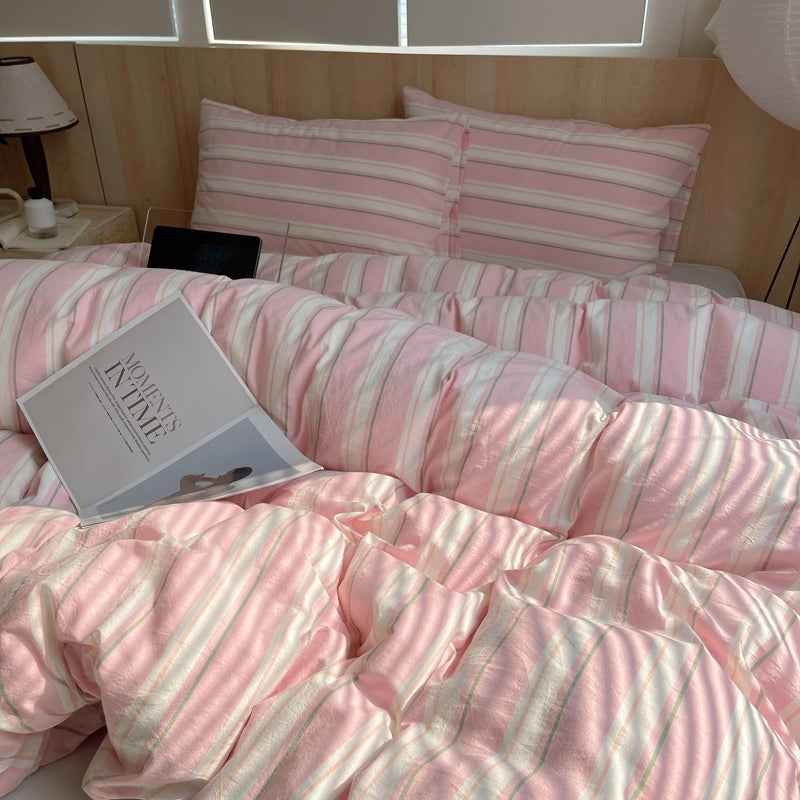 Stripe Serenity Cotton Duvet Covers - WhisperLinens