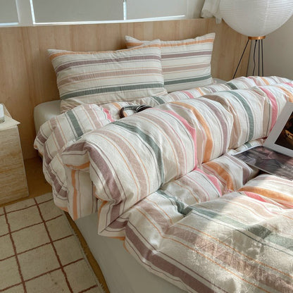 Stripe Serenity Cotton Duvet Covers - WhisperLinens
