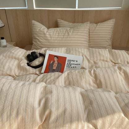 Stripe Serenity Cotton Duvet Covers - WhisperLinens