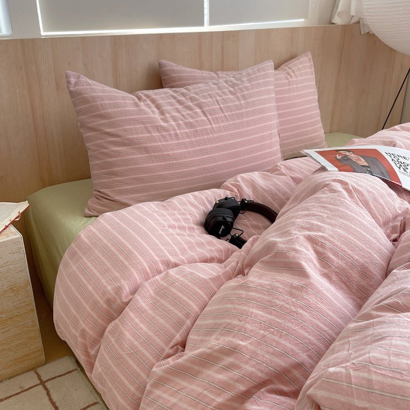 Stripe Serenity Cotton Duvet Covers - WhisperLinens