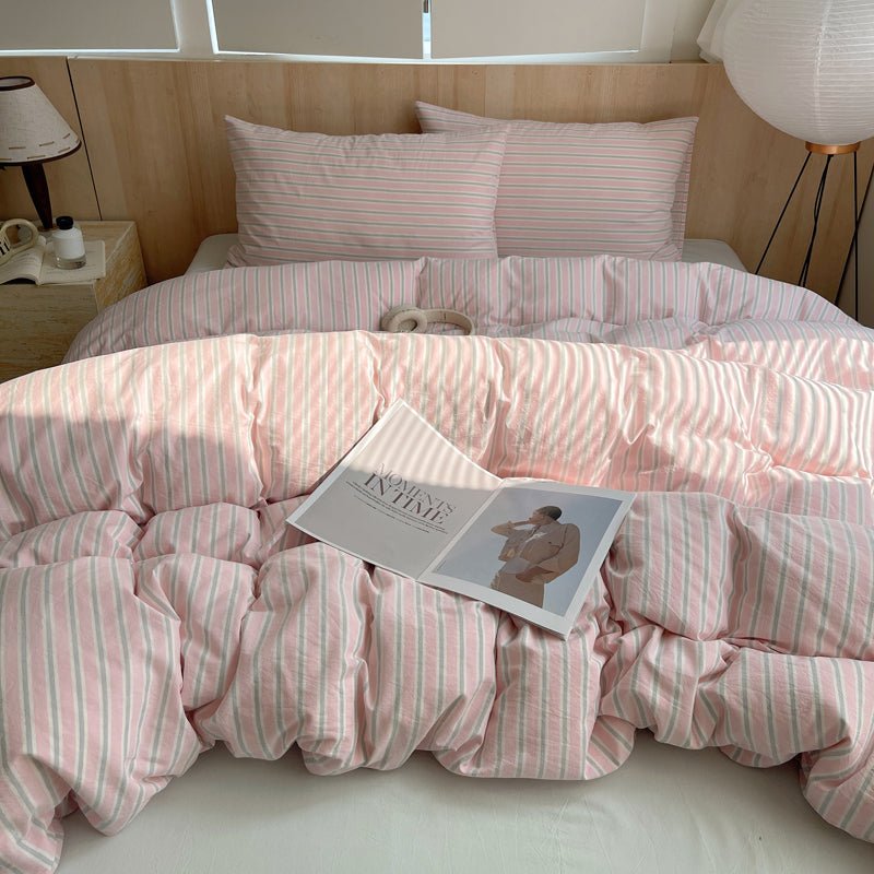 Stripe Serenity Cotton Duvet Covers - WhisperLinens